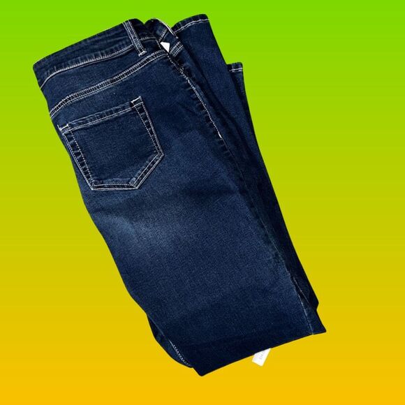 NWT Maurices High Rise Dark Wash Jeans Jeggings Size Large 32x30 #13 - Picture 4 of 5